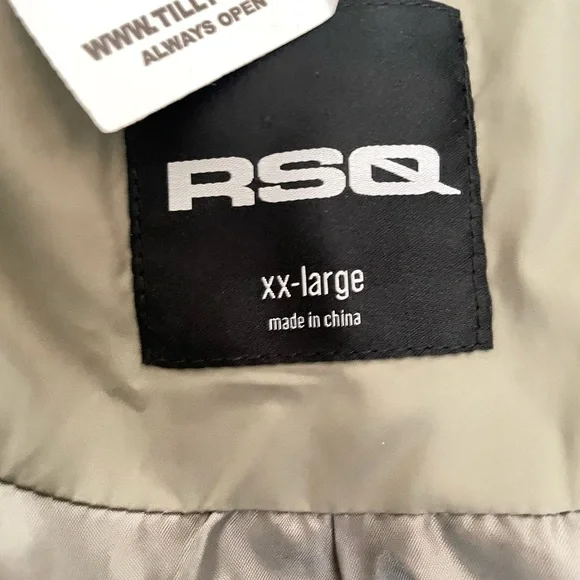 Men’s RSQ Olive Quilted Jacket NWT - Picture 2 of 2